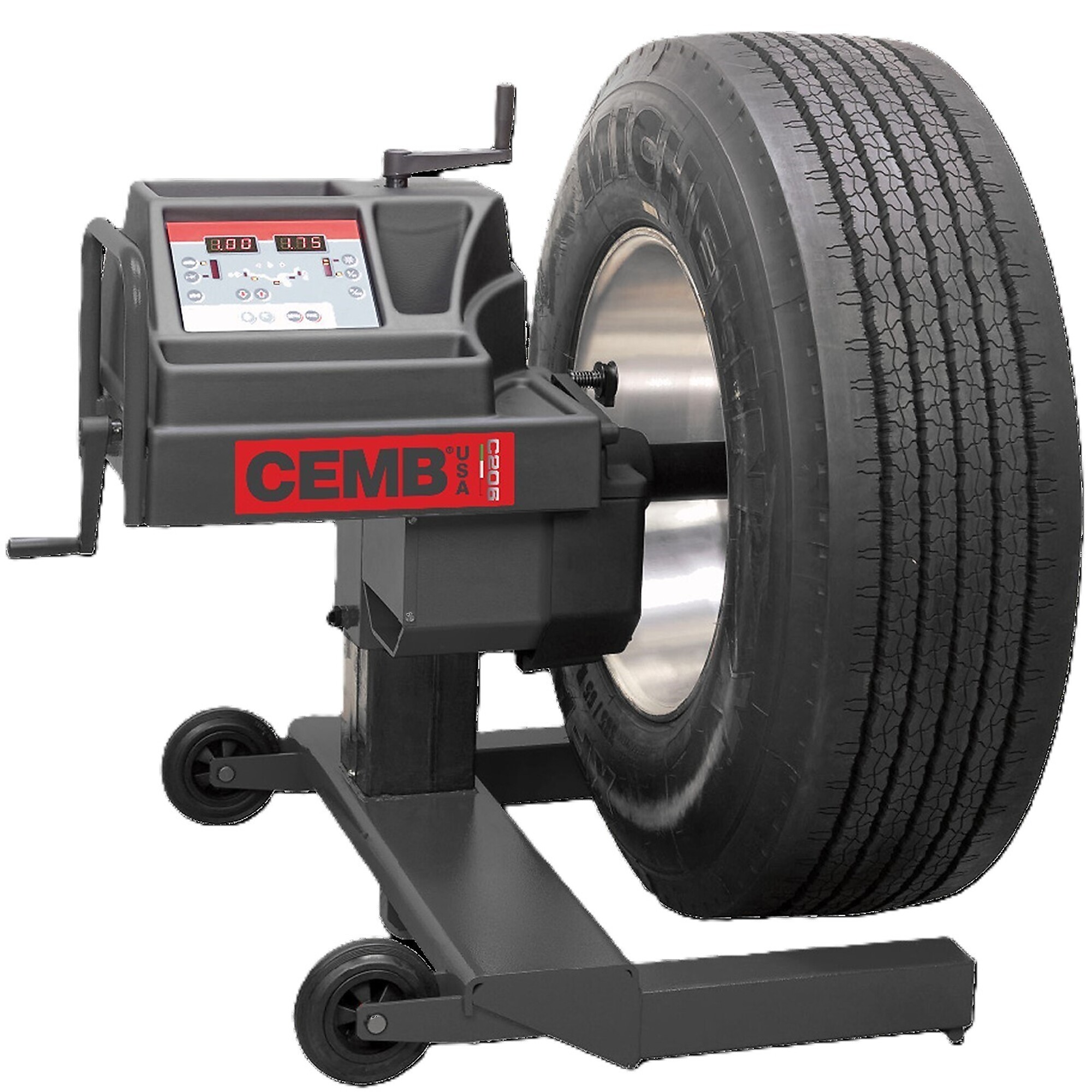 CEMB, Truck Wheel Balancing Machine, Phase Single-phase, Max. Rim Width 20 in, Tire Diameter 32 in, Model# C206